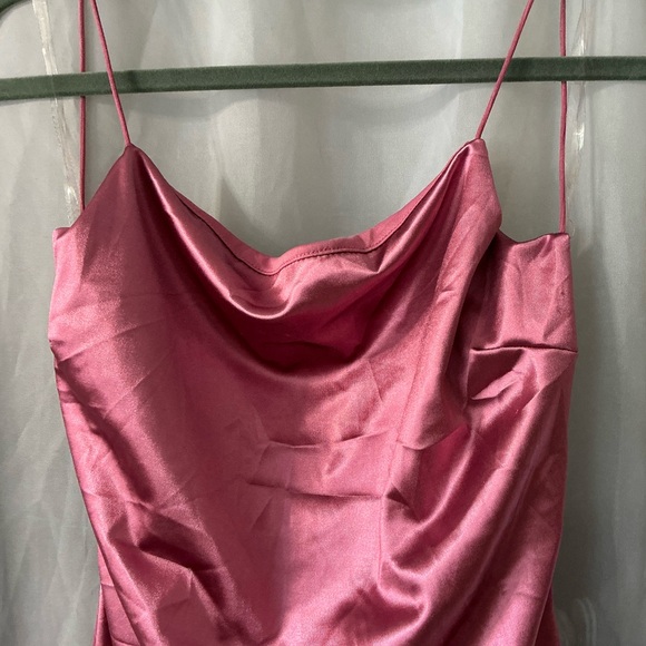 Windsor Pink Satin Slip mini Dress size large - Picture 2 of 4